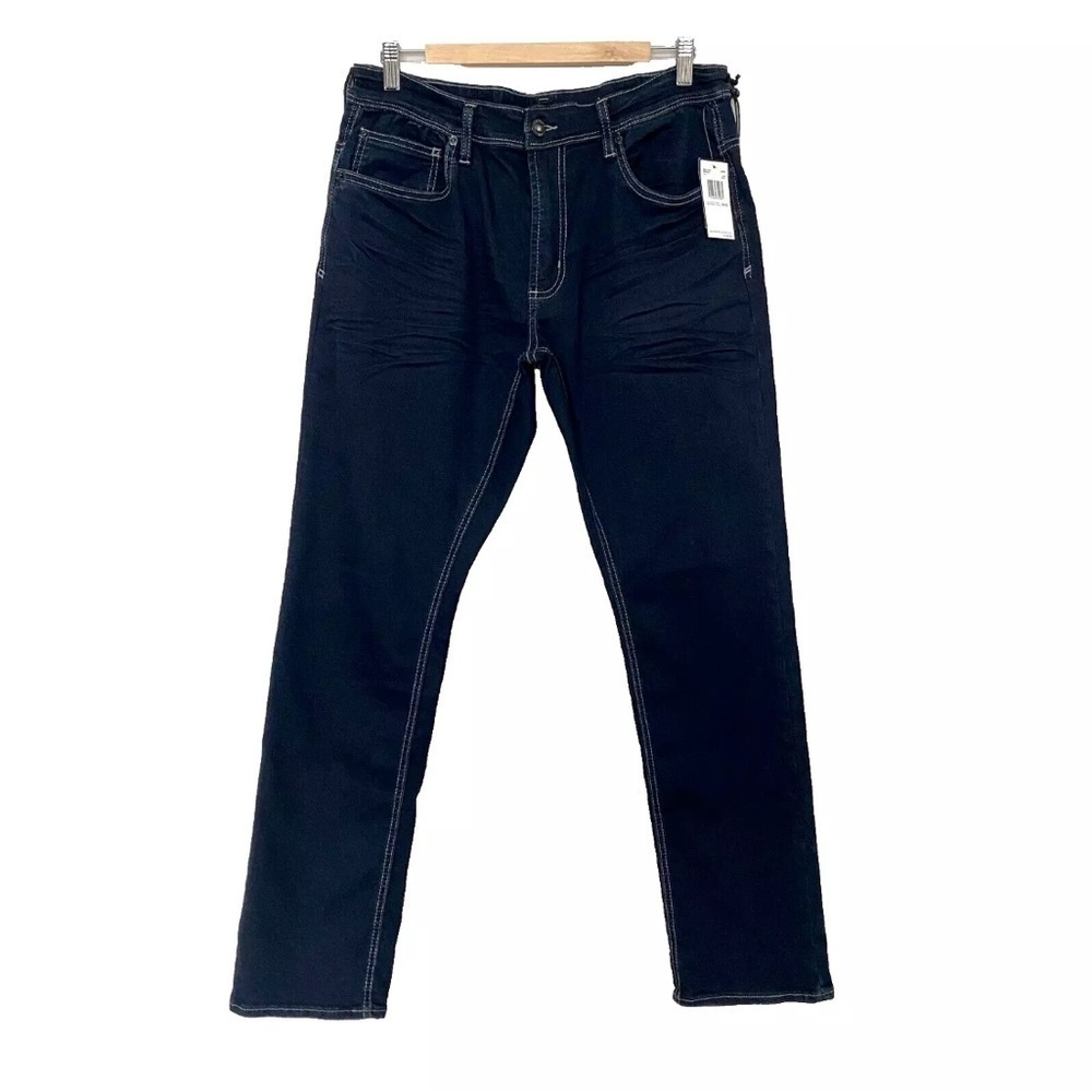 NWT Buffalo David Bitton Max-X Super Skinny Stretch Jeans Deep Indigo Men 36/32